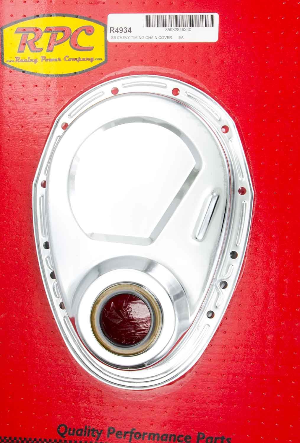 SBC Steel Timing Chain Cover Chrome Timing Covers Racing Power Company