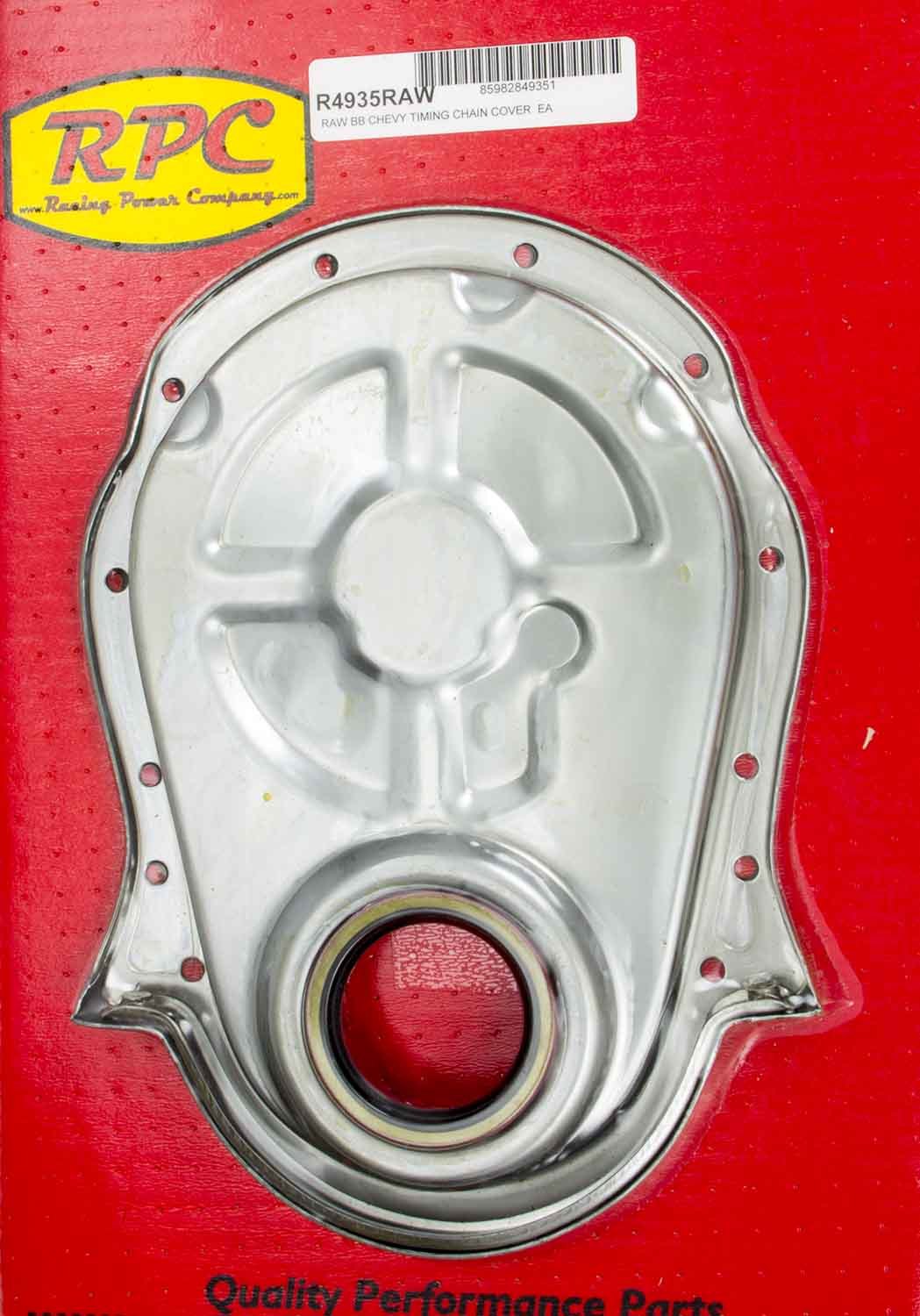 BBC Steel Timing Chain Cover Unplated Timing Covers Racing Power Company