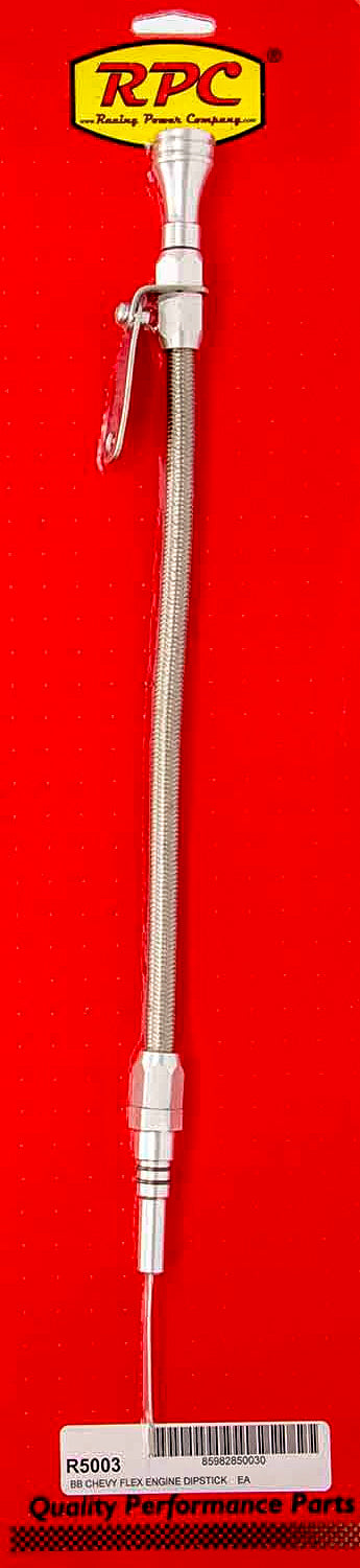 Flexible Engine Dipstick BBC 65-90 Engine Oil Dipsticks Racing Power Company