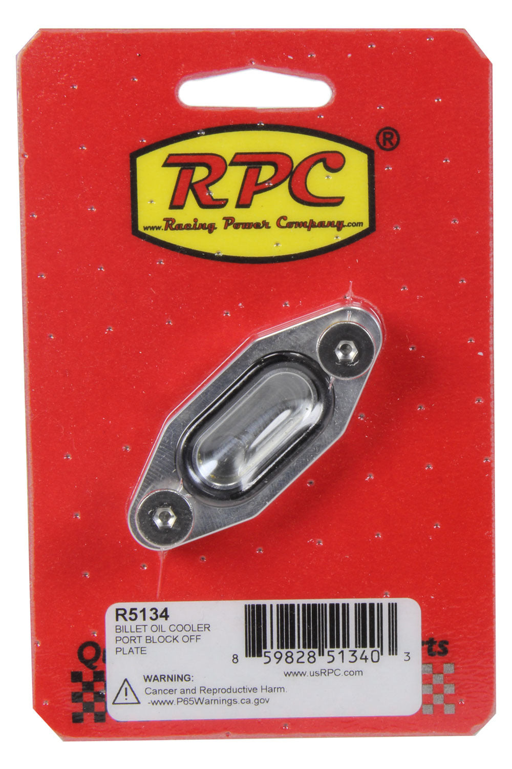 Oil Cooler Port Block Off Plate Billet Oil Filter Block-Off Plates Racing Power Company