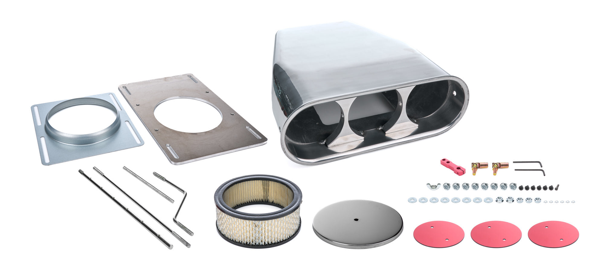 Street Hood Scoop Plain Polished Air Cleaner Assemblies and Air Intake Kits Racing Power Company