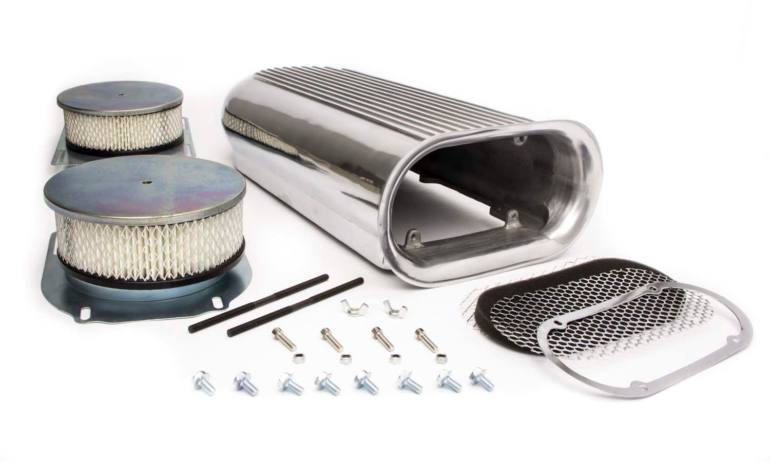 Polished Hilborn Style Dual Quad Scoop Air Cleaner Assemblies and Air Intake Kits Racing Power Company