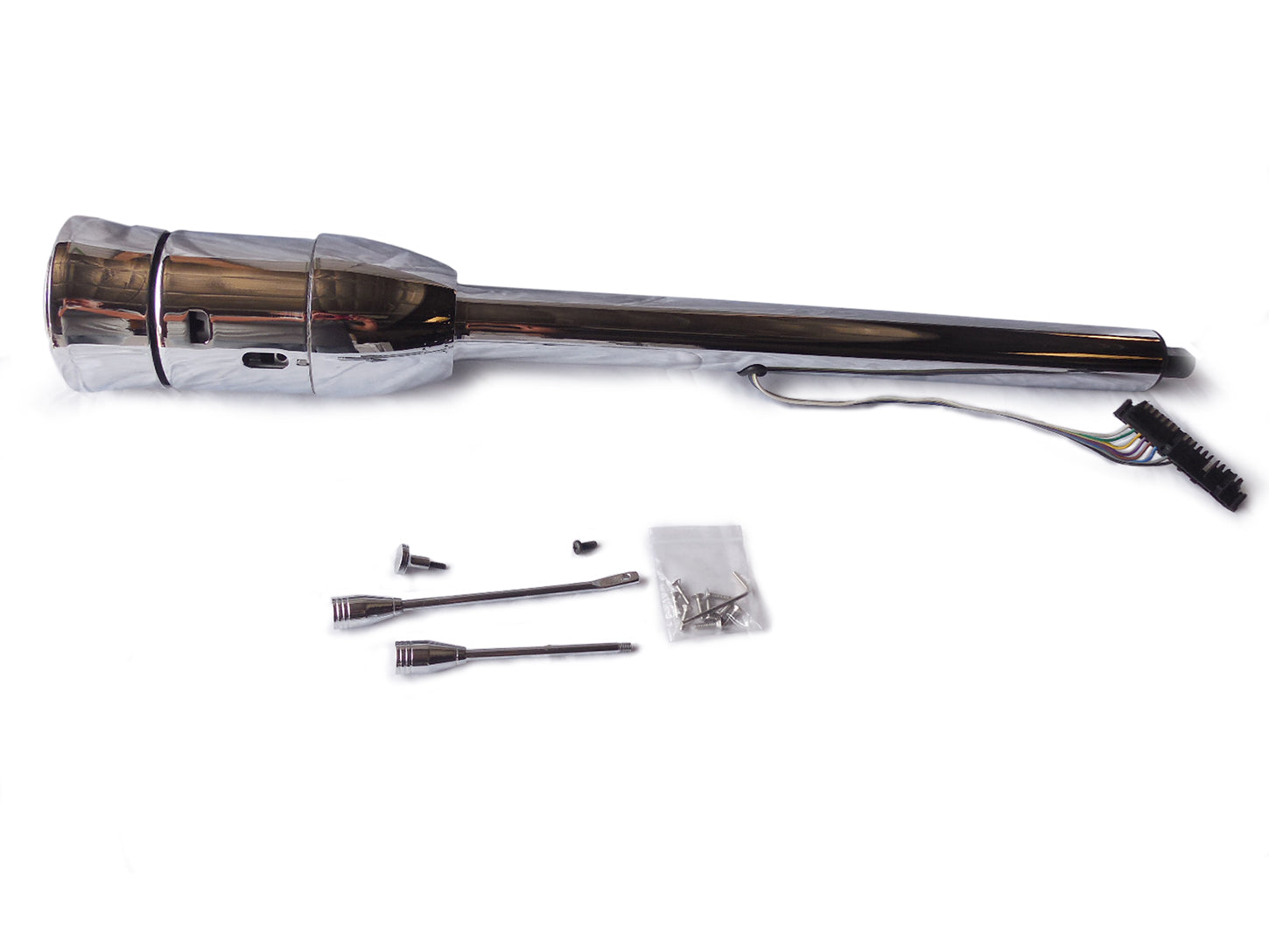 30in Chrome Steering Column Manual Steering Columns and Components Racing Power Company