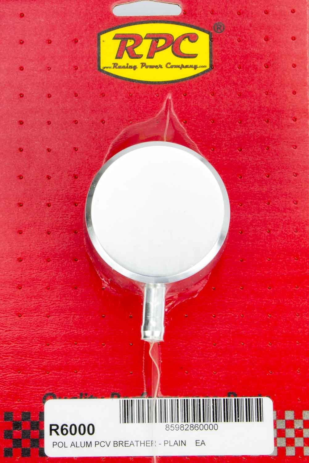 Alum Plain PCV Breather Polished Valve Cover Breathers and Components Racing Power Company