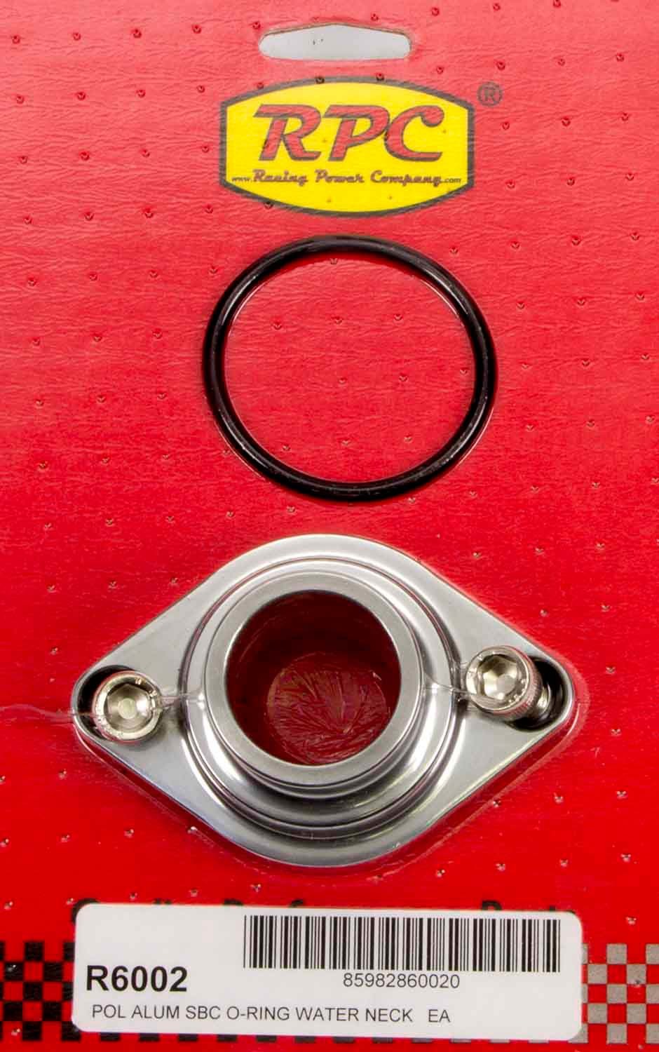 55-64 Chevy V8 Alum Str Up Water Neck Polished Water Necks - Thermostat Housings Racing Power Company