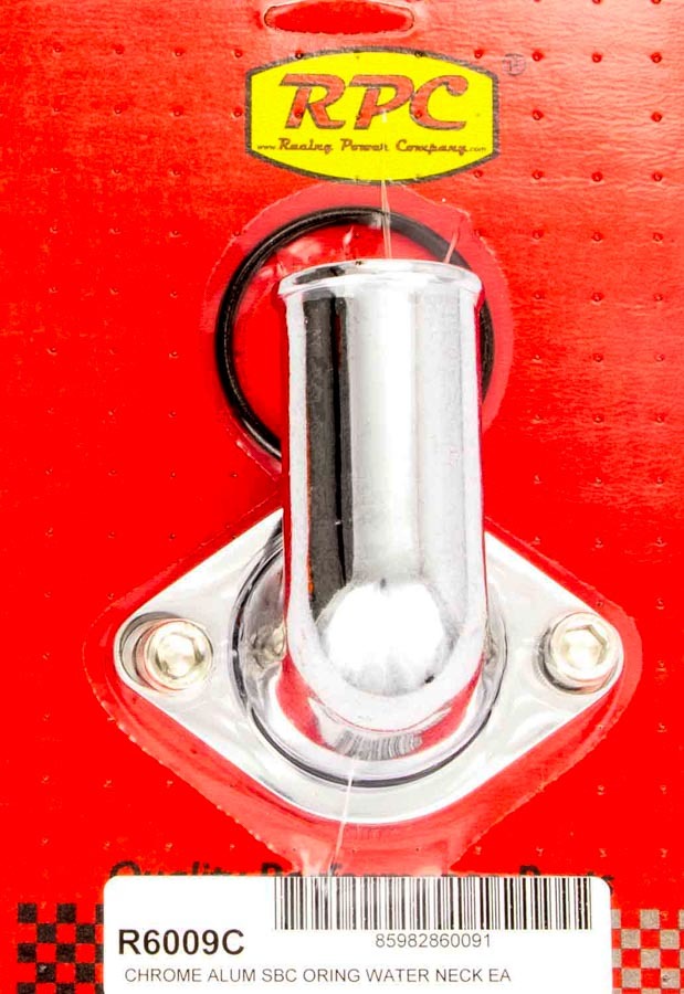 66-75 Chevy V8 Alum 90 Deg Water Neck Chrome Water Necks - Thermostat Housings Racing Power Company
