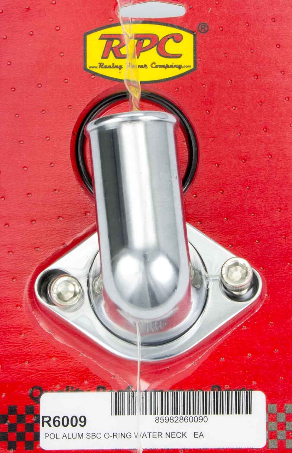 66-75 Chevy V8 Alum 90 Deg Water Neck Polished Water Necks - Thermostat Housings Racing Power Company