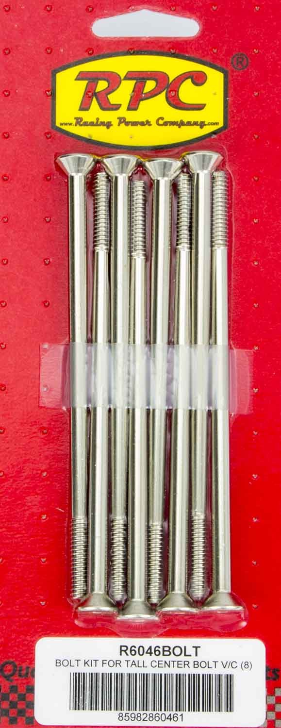 Bolts for SBC Alum Tall Center Bolt V/C 8pk Valve Cover Fastener Kits Racing Power Company