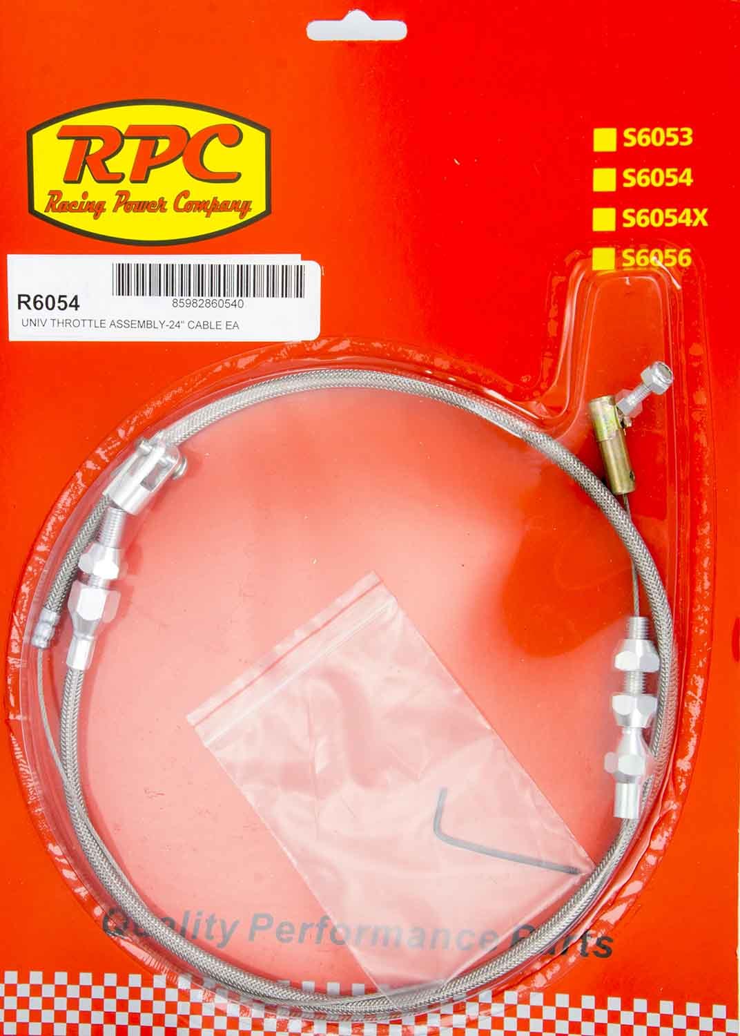 Stainless Throttle Cable 24in Throttle Cables Racing Power Company