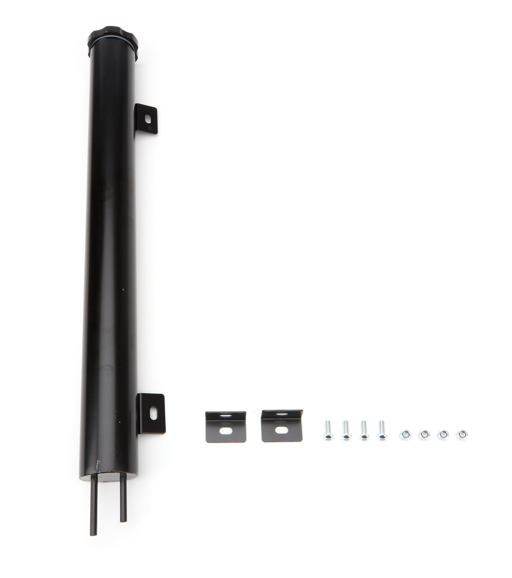 Stainless 2in x 19in Overflow Tank Black Overflow Tanks/Catch Cans and Components Racing Power Company
