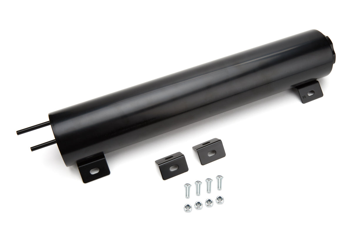 Stainless 3in x 16in Overflow Tank Black Overflow Tanks/Catch Cans and Components Racing Power Company