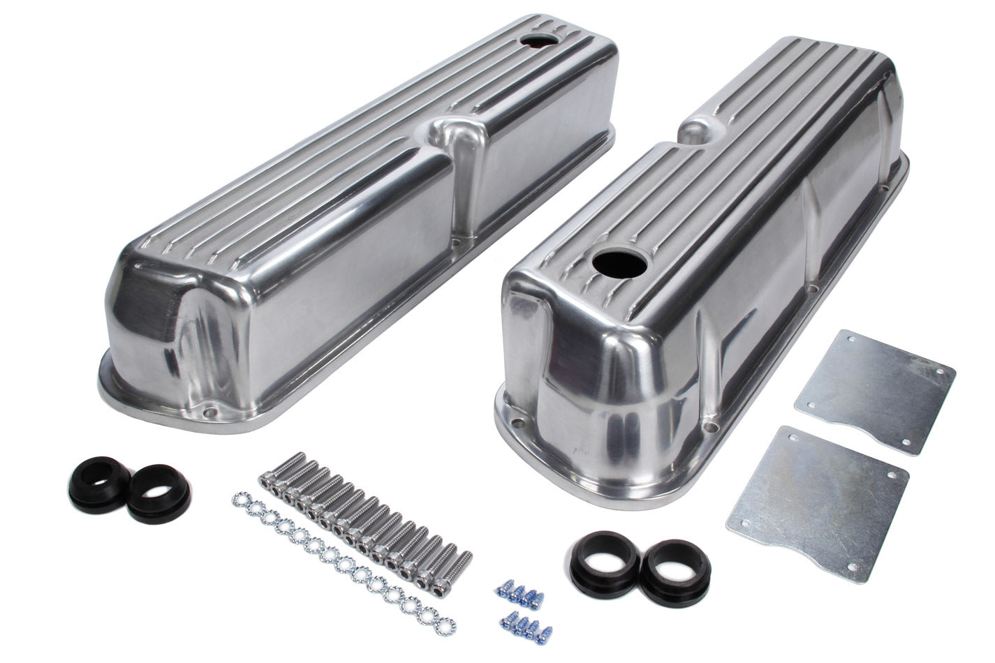 SB Ford Aluminum Valve C overs - Tall Finned Valve Covers Racing Power Company