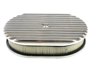 Pol Alum 12X2 All Finned Air Cleaner Kit Paper Air Cleaner Assemblies and Air Intake Kits Racing Power Company