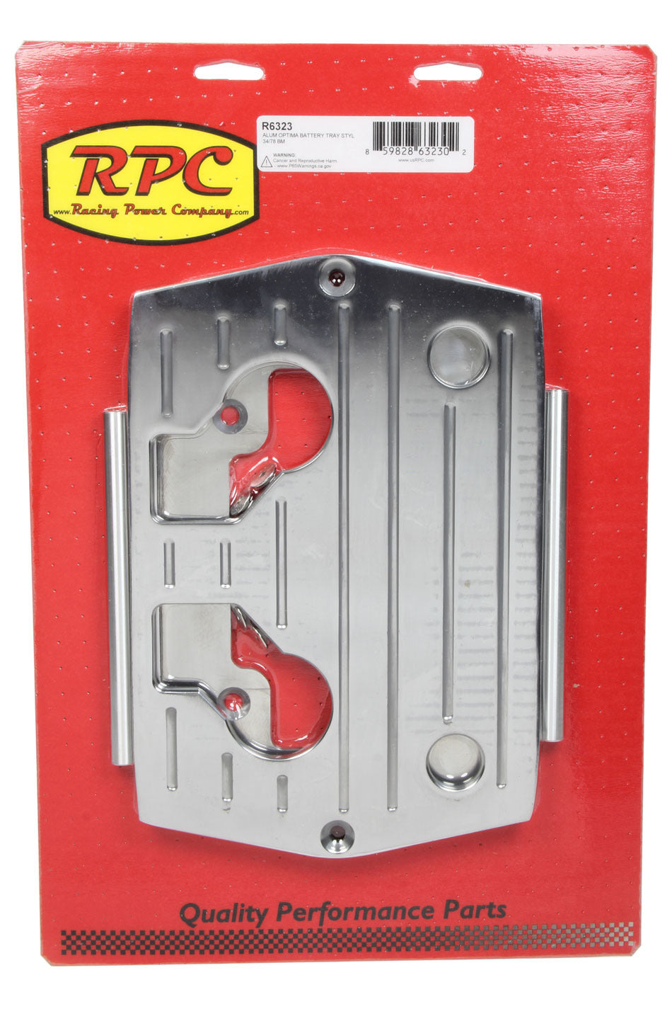 Optima Alum Ball Milled Battery Tray Polished Battery Boxes, Trays and Components Racing Power Company