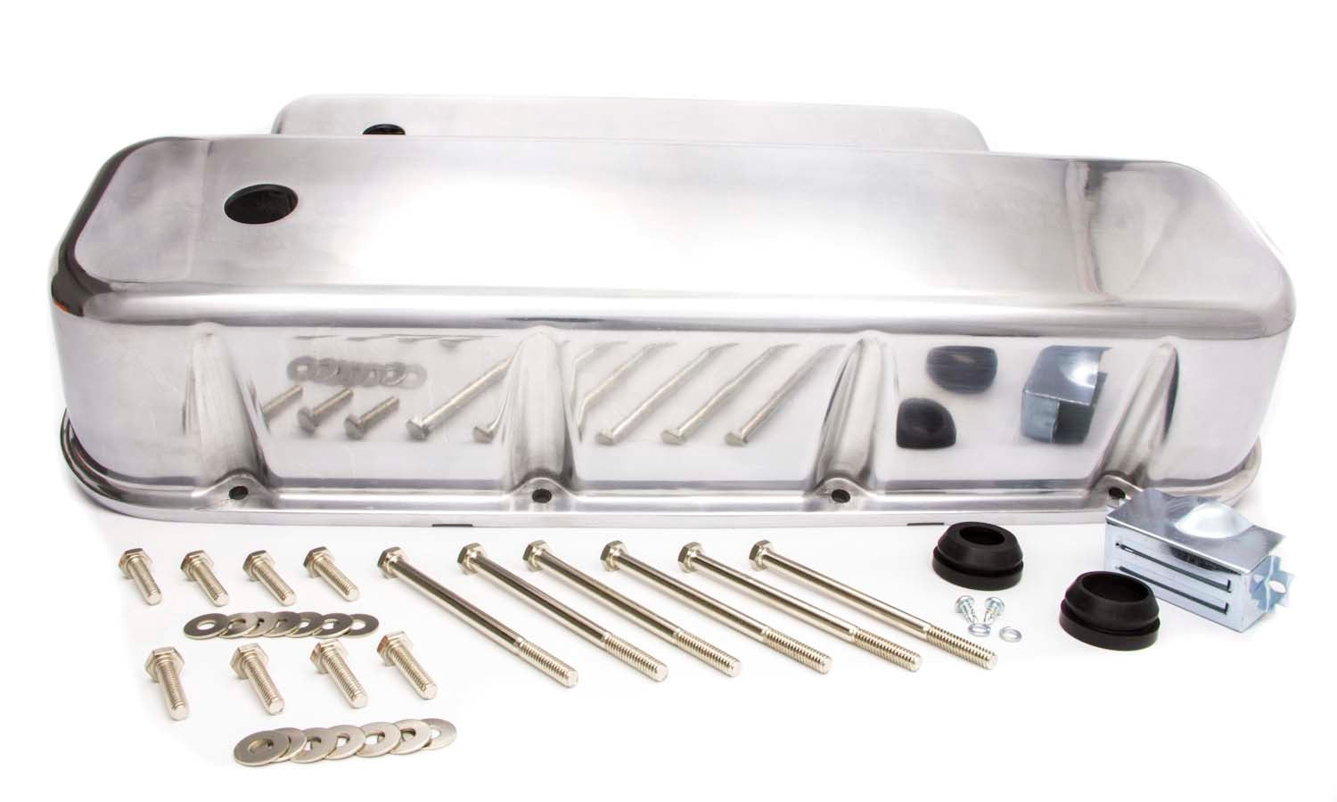 BBC Alum Tall Plain V/C Polished Valve Covers Racing Power Company