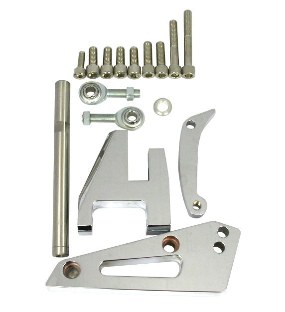 Chrome Alum SB Chevy Alternator Bracket Swp Alternator Brackets and Components Racing Power Company