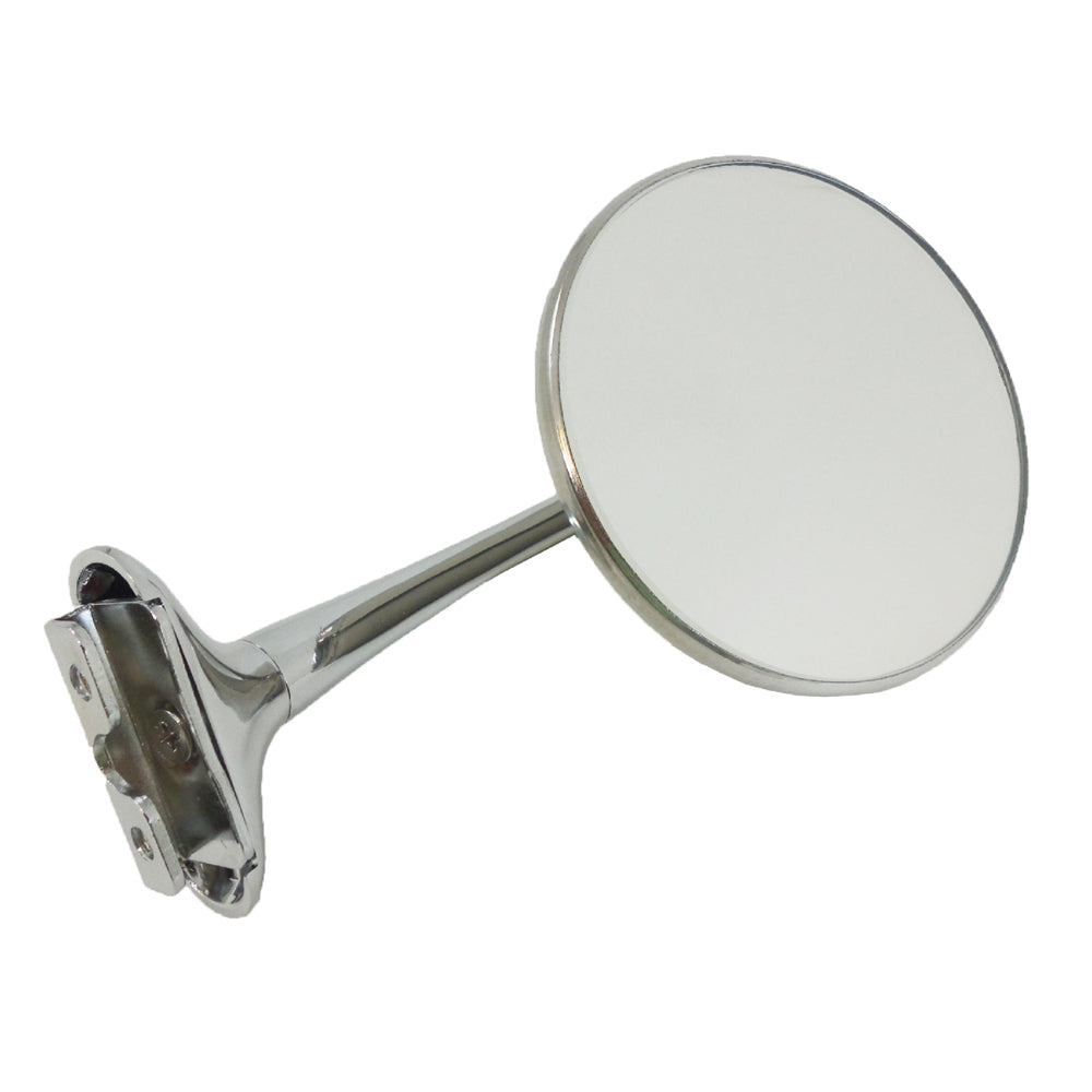 SS 4In Chrome Old Style Door Edge Mirror Exterior Mirrors Racing Power Company