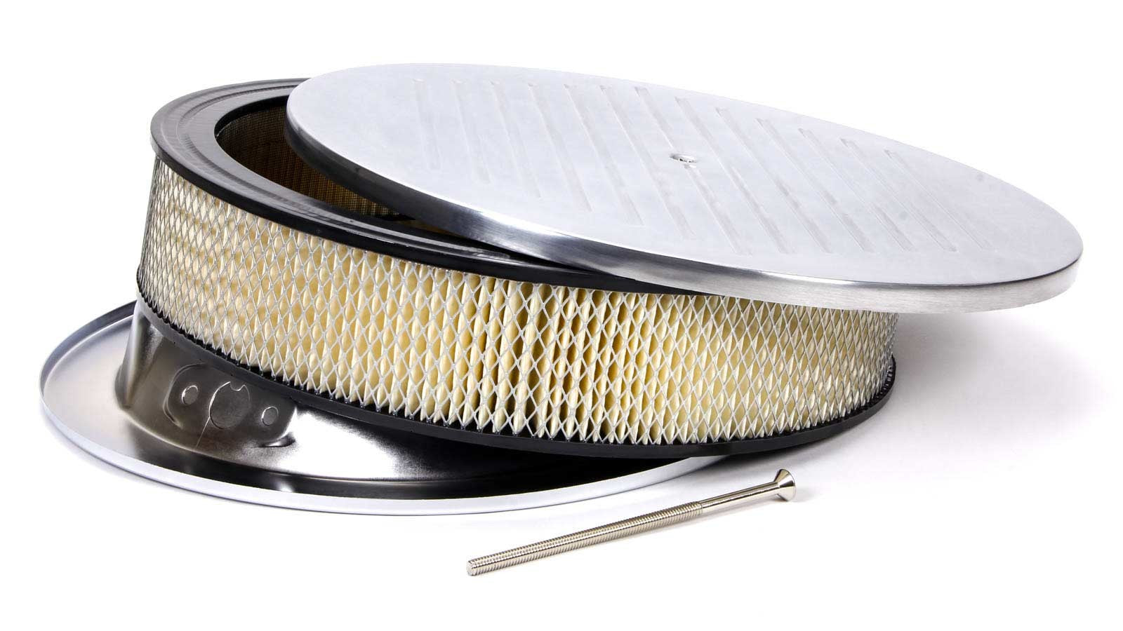 14x3 Alum Round Milled Drop Base A/C Air Cleaner Assemblies and Air Intake Kits Racing Power Company