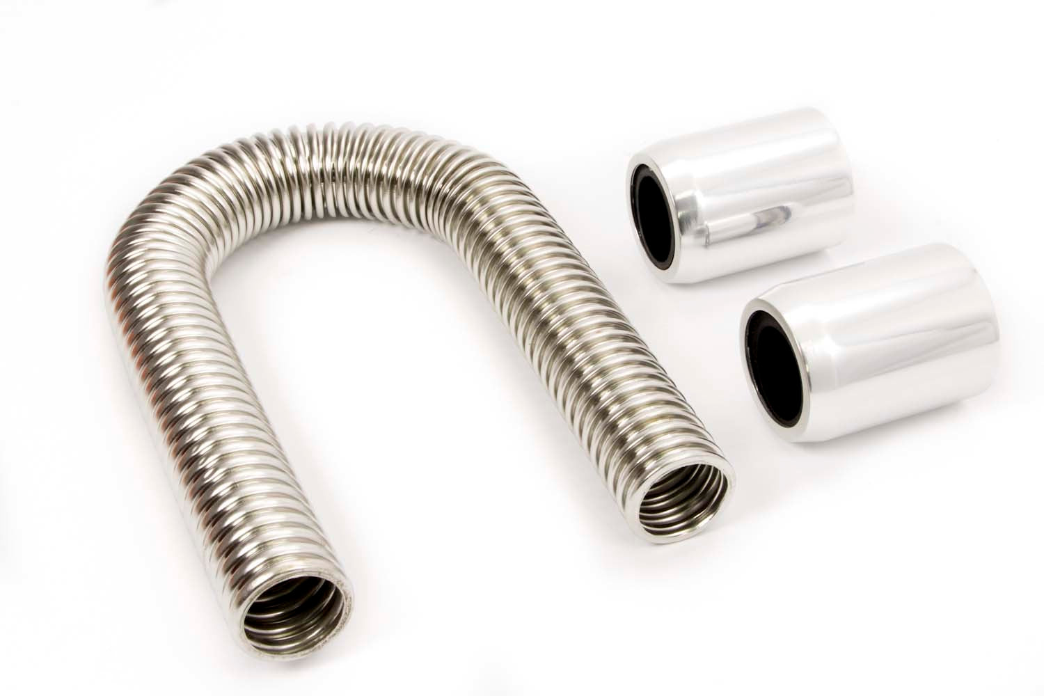 12in Stainless Hose Kit w/Polished Ends Radiator Hose Racing Power Company
