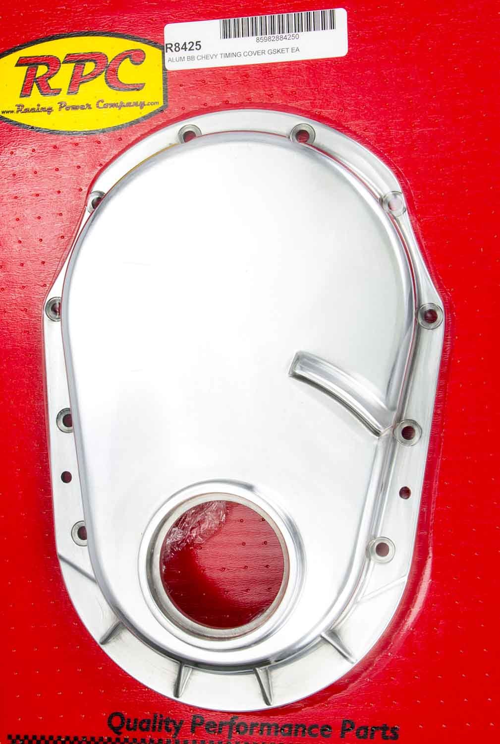 BBC 91-95 Alum Timing Chain Cover Polished Timing Covers Racing Power Company
