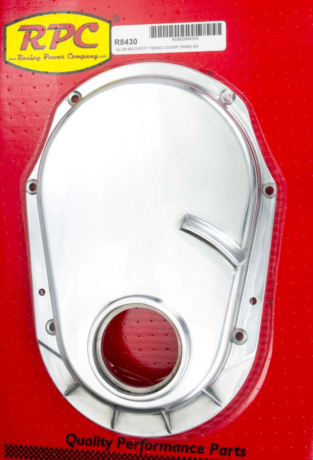 BBC 96- Alum Timing Chain Cover Polished Timing Covers Racing Power Company