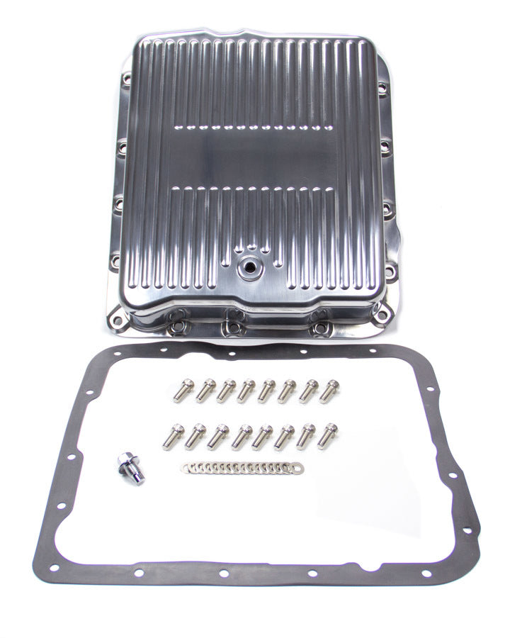 GM 700R4 4L60 Alum Trans Pan Polished Automatic Transmission Pans Racing Power Company