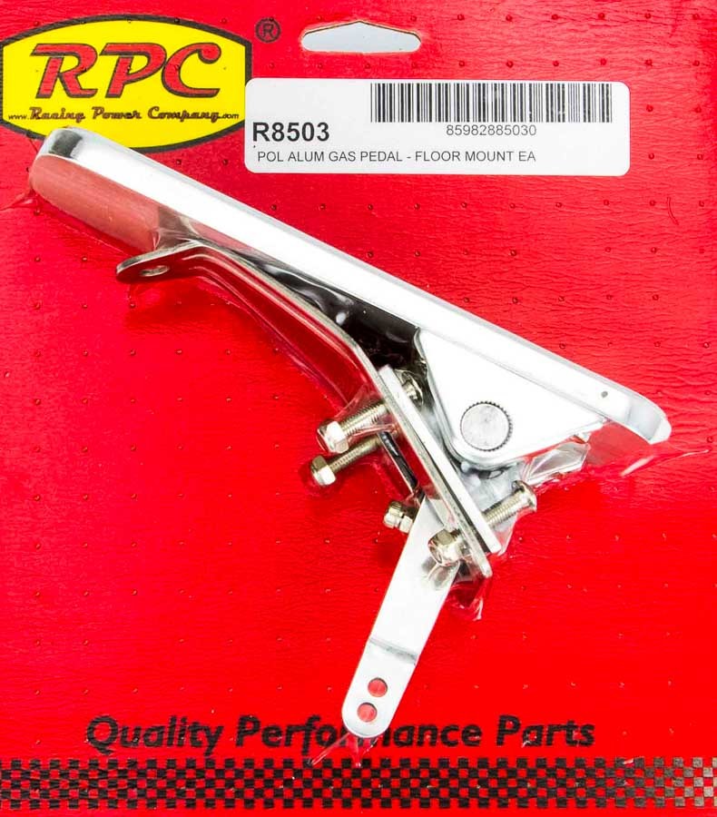 Gas Pedal Polished Alum Pedal Assemblies and Components Racing Power Company
