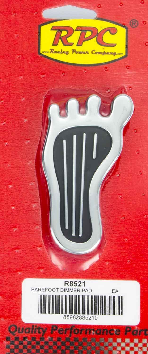 Dimmer Pad Barefoot Chrome Steel Pedal Pads and Components Racing Power Company