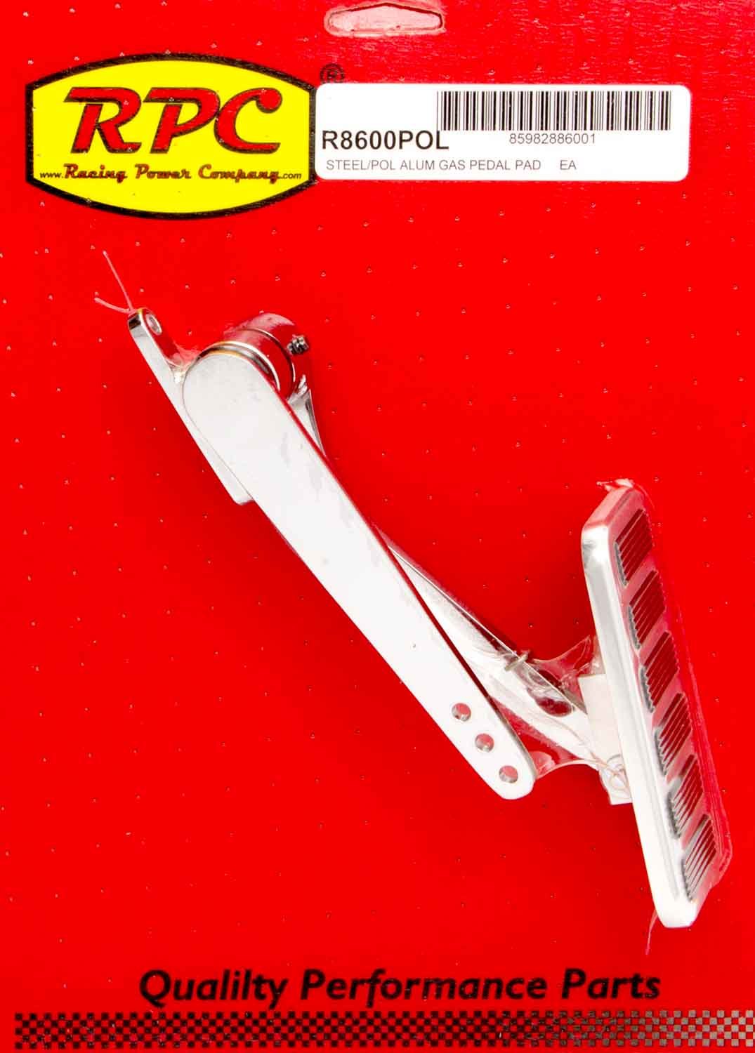 Polished Alum Pad Steel Arm Gas Pedal Pedal Assemblies and Components Racing Power Company