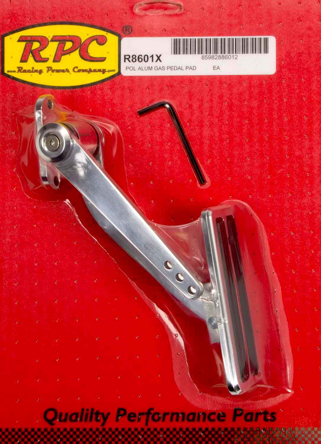 Polished Alum Pad Alum Arm Gas Pedal Pedal Assemblies and Components Racing Power Company