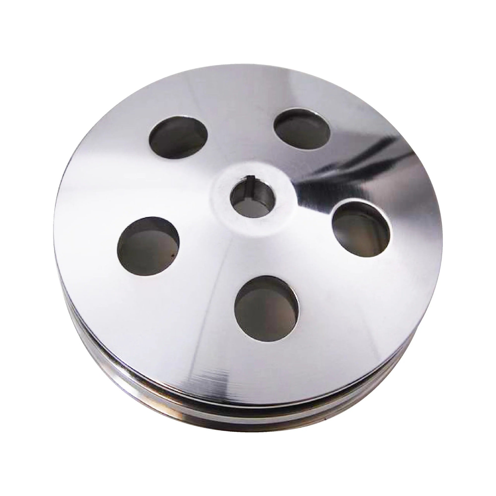 Polished Aluminum GM 2V Power Steering Pulley Power Steering Pulleys Racing Power Company