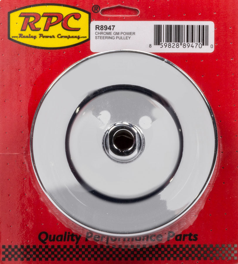 GM Power Steering Pulley 2 Groove Chrome Power Steering Pulleys Racing Power Company