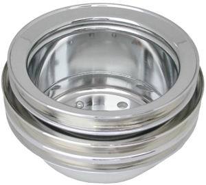 Ford 289 Triple Groove Crankshaft Pulley Chrome Crankshaft Pulleys Racing Power Company