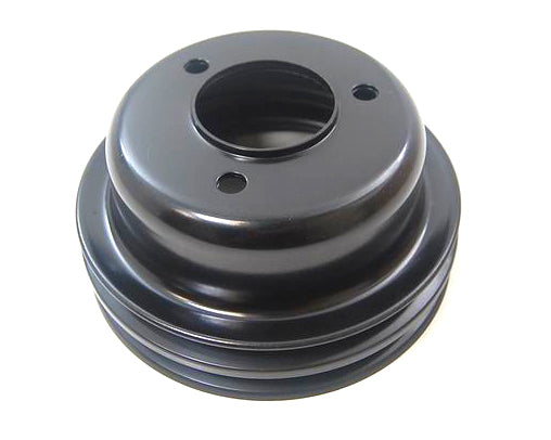 Ford 289 2 Groove Crank shaft Pulley Black Crankshaft Pulleys Racing Power Company