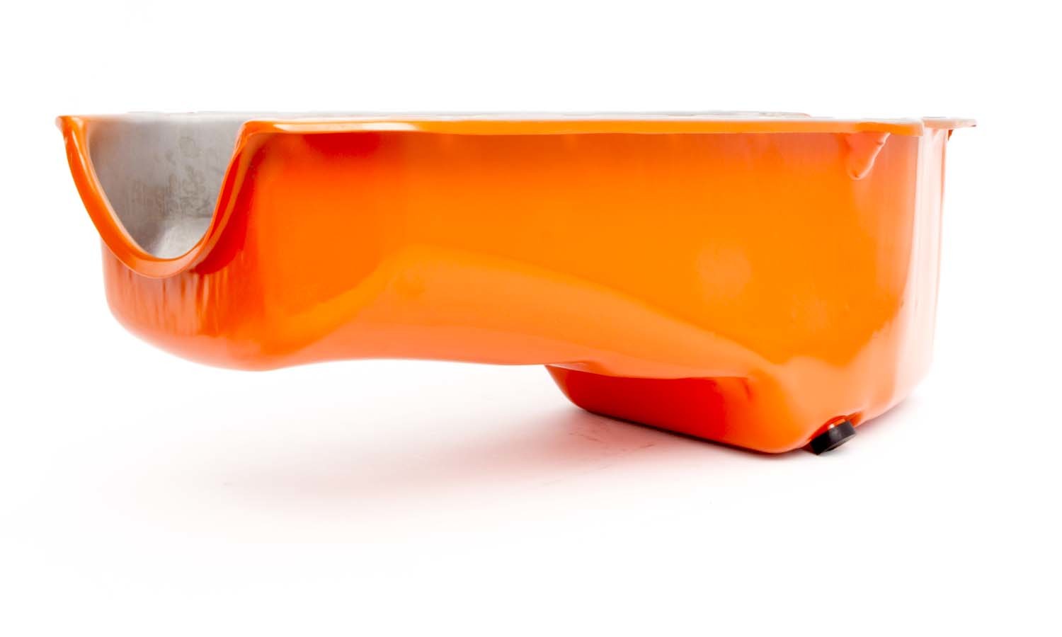 55-79 SBC Steel Stock Oil Pan Orange Engine Oil Pans Racing Power Company