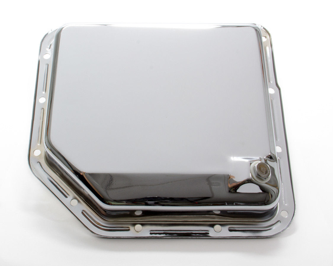 TH350 Trans Pan Chrome Steel Plain Automatic Transmission Pans Racing Power Company