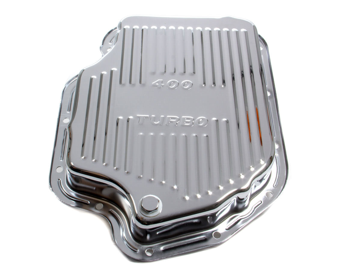TH400 Trans Pan Chrome Steel Finned Automatic Transmission Pans Racing Power Company