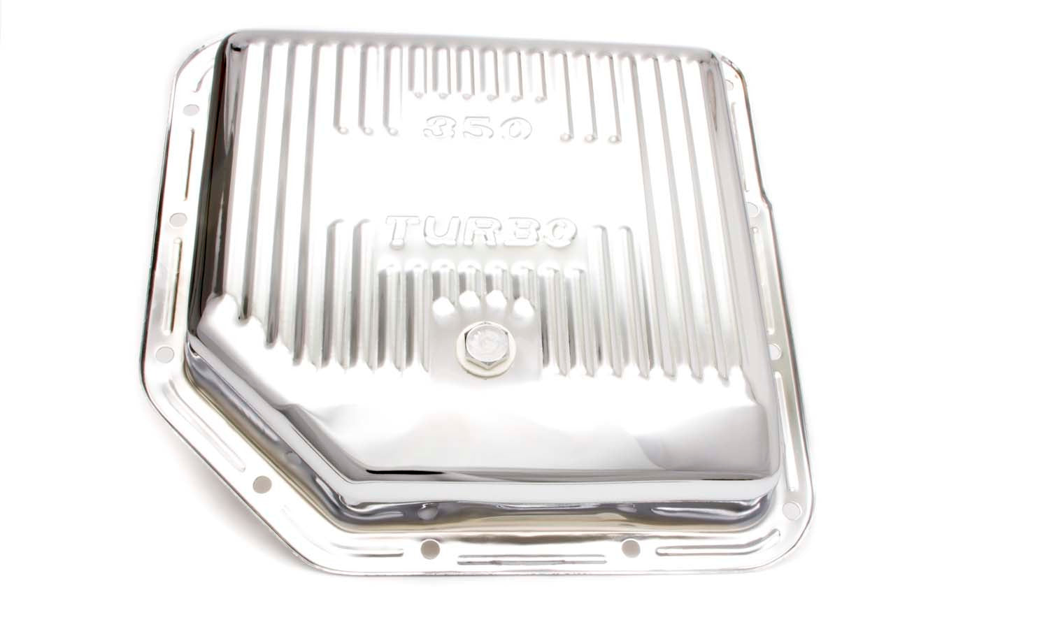 TH350 Trans Pan Chrome Steel Finned Automatic Transmission Pans Racing Power Company