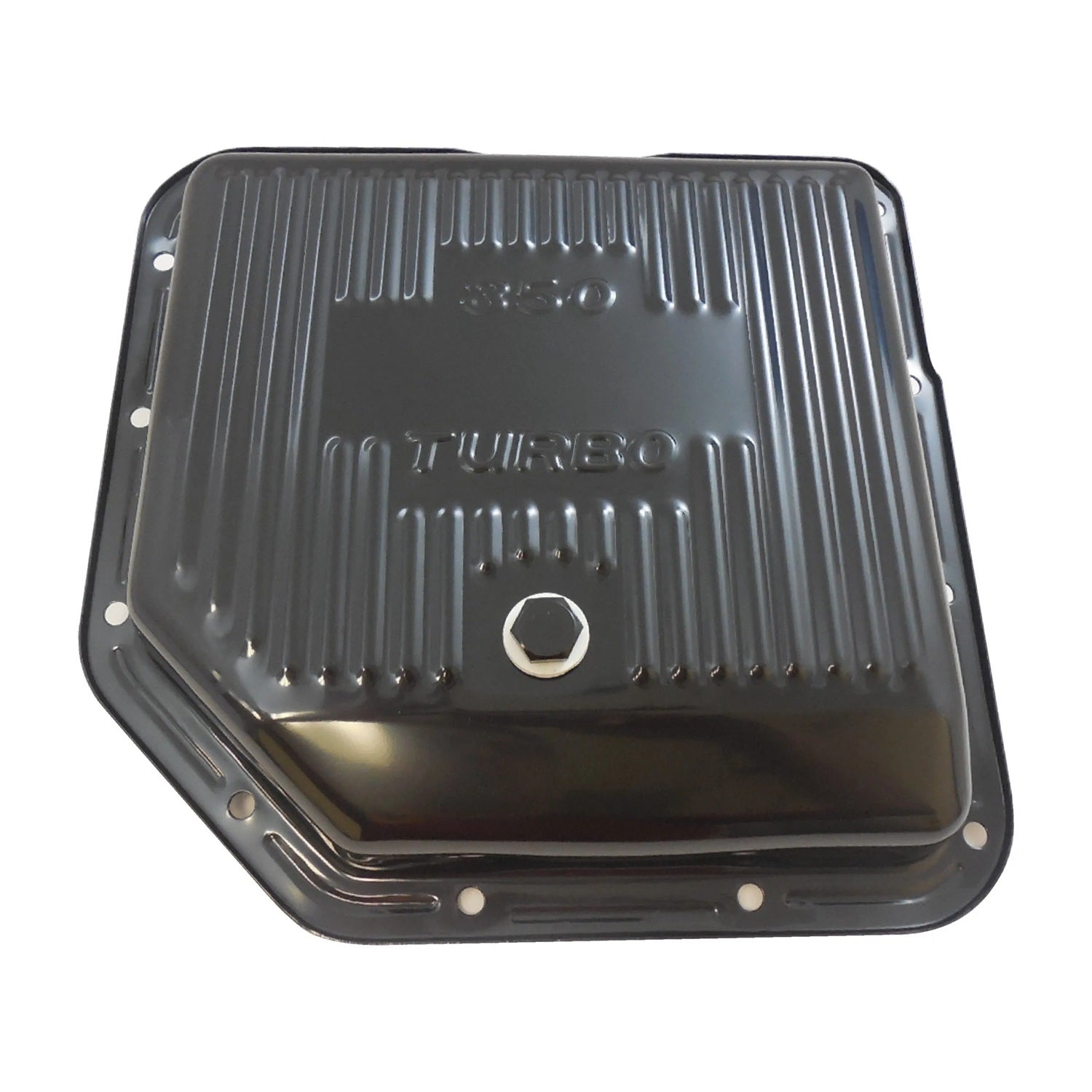 TH350 Trans Pan Black Steel Finned Automatic Transmission Pans Racing Power Company
