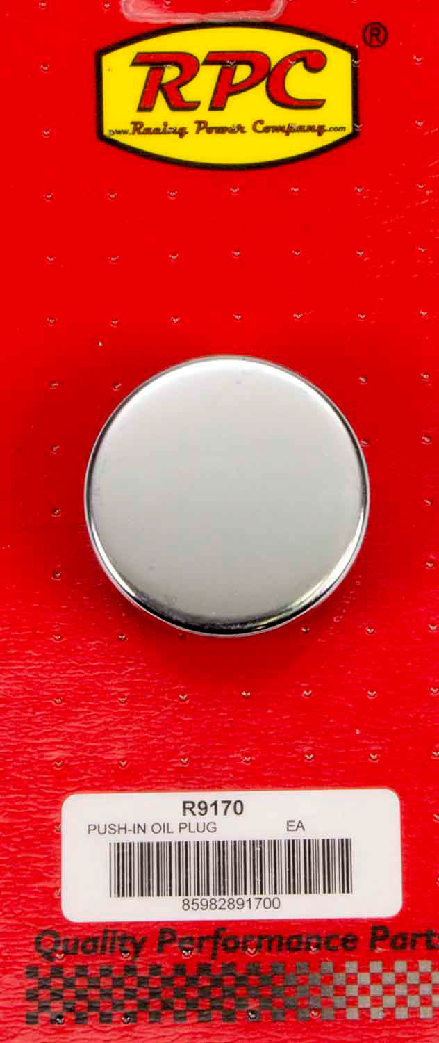 Push In Oil Cap Plain Fits 1 1/4in Hold Valve Cover Filler Tubes and Caps Racing Power Company