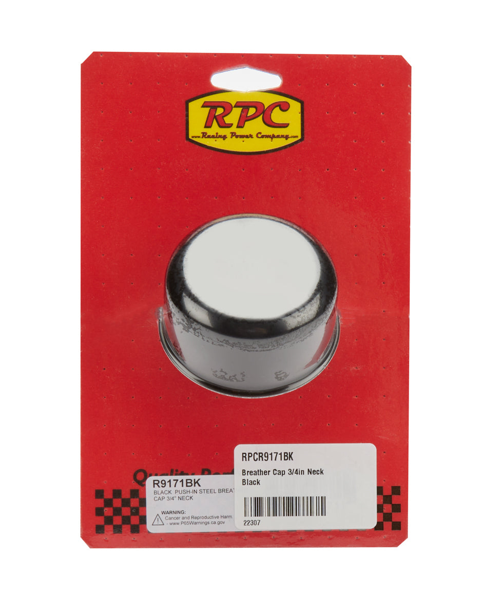 Breather Cap 3/4in Neck Black Valve Cover Filler Tubes and Caps Racing Power Company