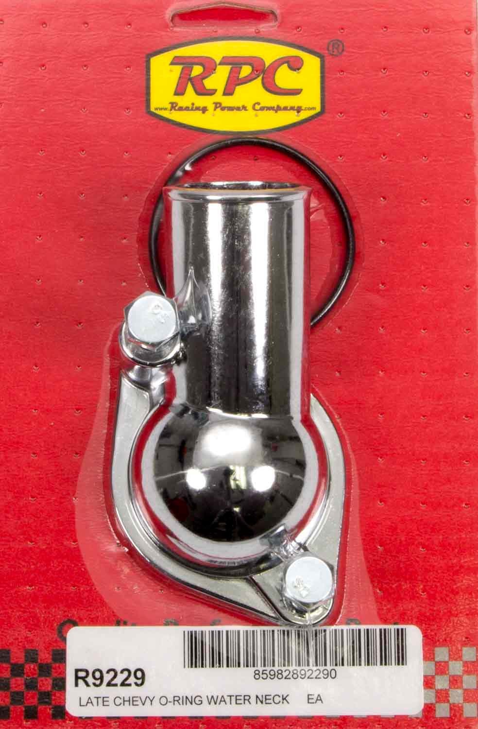 66-75 Chevy V8 Steel Water Neck Chrome Water Necks - Thermostat Housings Racing Power Company