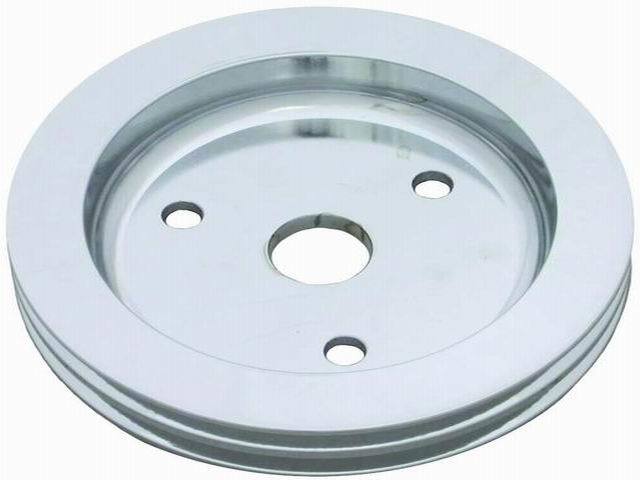 Pol Alum SBC Double Gro ove Pulley Crankshaft Pulleys Racing Power Company