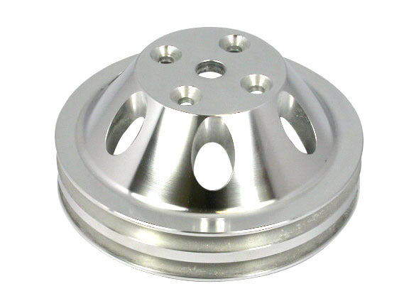 Pol Alum SBC Double Gro ove Pulley Water Pump Pulleys Racing Power Company