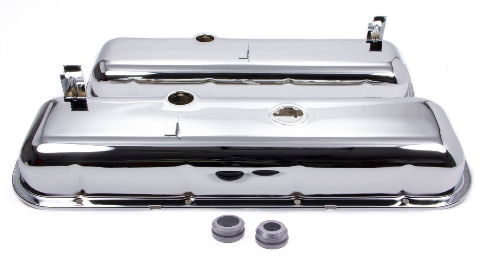 65-72 BBC Steel Short OEM Style V/C Chrome Valve Covers Racing Power Company