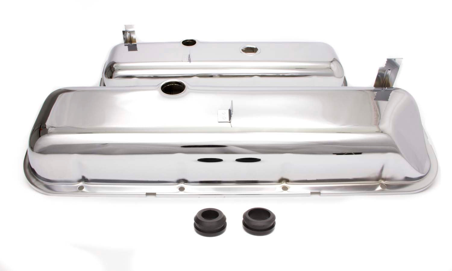 65-72 BBC Steel Short OEM Style V/C Chrome Valve Covers Racing Power Company