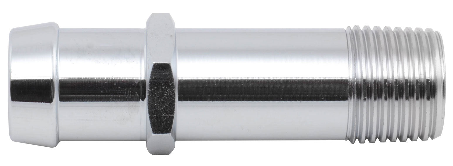 Alum Water Pump Fitting 1/2In NTP to 3/4In Barb AN-NPT Fittings and Components Racing Power Company