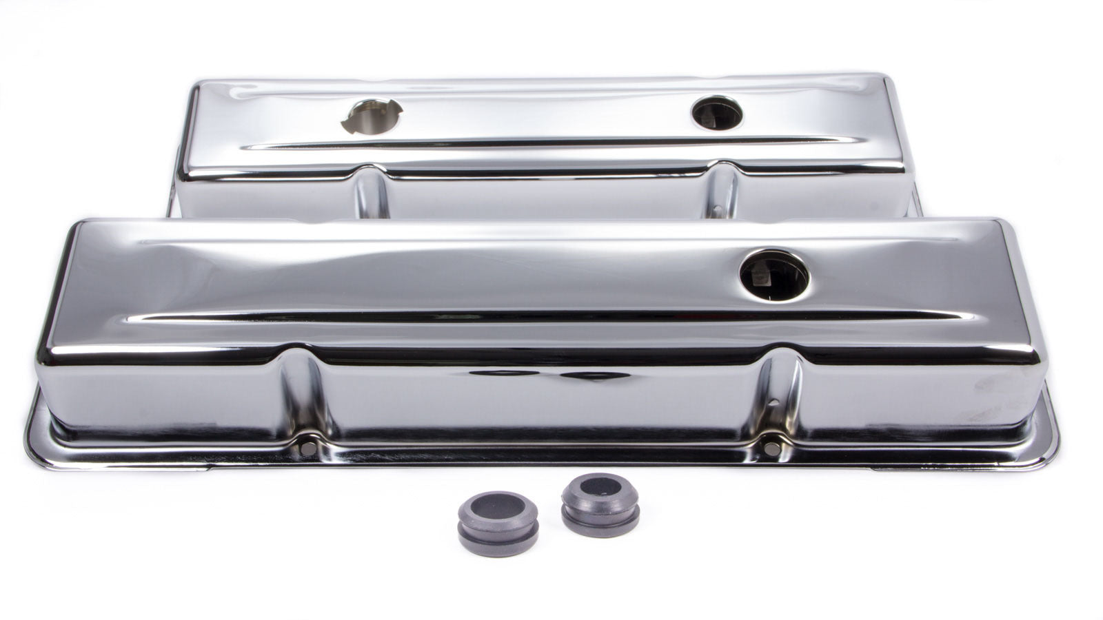 78-86 SBC Steel Short OEM Style V/C Chrome Valve Covers Racing Power Company
