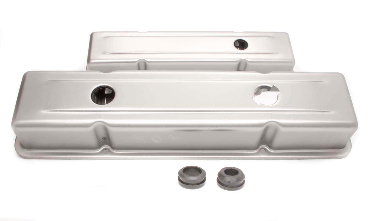 78-86 SBC Steel Short OEM Style V/C Unplated Valve Covers Racing Power Company