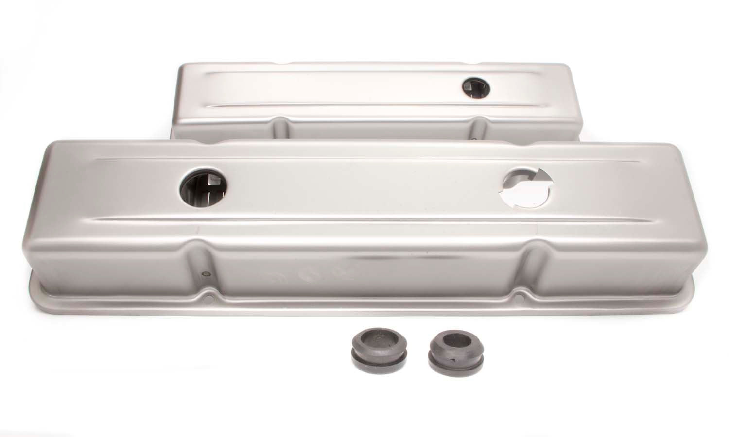 78-86 SBC Steel Short OEM Style V/C Unplated Valve Covers Racing Power Company
